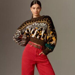 Brand New Pilcro Relaxed Crew-Neck Sweater